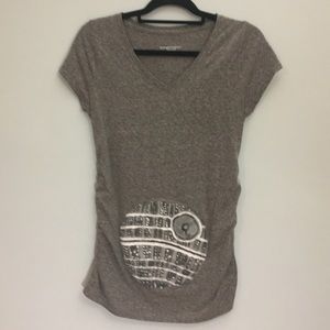 Liz Lange Maternity Shirt with Death Star. OOAK!